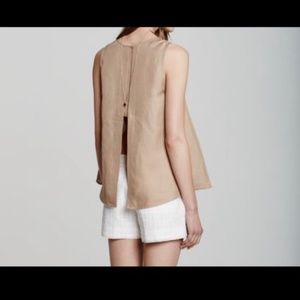 Club Monaco Maribella Split Back Linen Top